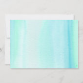 グリッターの人魚の招待状、海のパーティーの下で、 招待状 (裏面)