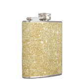グリッターの光沢がある贅沢な金 フラスク (右)