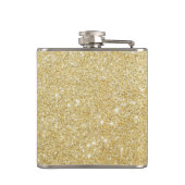 グリッターの光沢がある贅沢な金 フラスク (裏面)