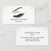 グリッターの効果のメーキャップアーティストの名刺 名刺 (正面/裏面)