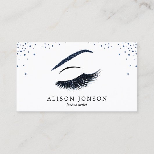 グリッターの効果のメーキャップアーティストの名刺 名刺 (正面)