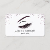 グリッターの効果のメーキャップアーティストの名刺 名刺 (正面)