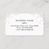 グリッターの効果のメーキャップアーティストの名刺 名刺 (裏面)