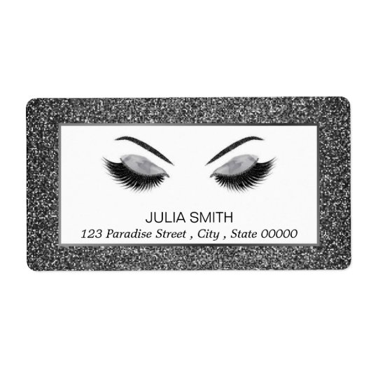 グリッターの効果の化粧 ラベル (正面)