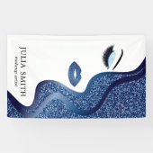 グリッターの効果の旗との化粧 横断幕 (横)