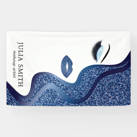 グリッターの効果の旗との化粧 横断幕 (横)