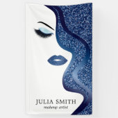 グリッターの効果の旗との化粧 横断幕 (縦)