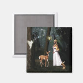 グリッターの森 – 妖精のファンタジー磁石 マグネット (正面/裏面)