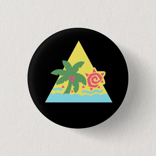 グリッターの毛のしゃれているなバッジ[クラシック] 缶バッジ (正面)