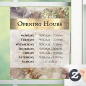 グリッターの水彩及びホイルの開館時間 ウィンドウサイン (ホーム)