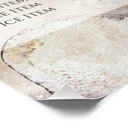 グリッターの水彩及び箔価格リスト光沢 ポスター (コーナー)