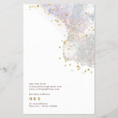 グリッターの水彩図形の価格表フライヤー チラシ (裏面)