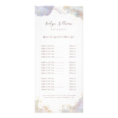 グリッターの水彩形状価格表表ラックカード ラックカード (正面)