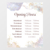 グリッターの水彩形状開放時間 ウィンドウサイン (シート)