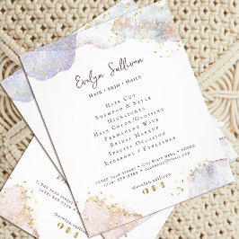 グリッターの水彩模様フライヤー チラシ