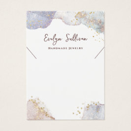 グリッターの水彩色のネックレス表示カード