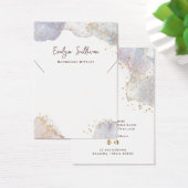 グリッターの水彩色のネックレス表示カード (デスク)