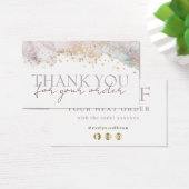 グリッターの水色の形感謝してい状あなた割引カード (デスク)