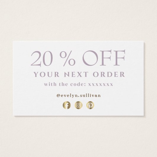 グリッターの水色の形感謝してい状あなた割引カード (裏面)