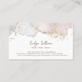 グリッターの水色形状名刺 名刺 (裏面)