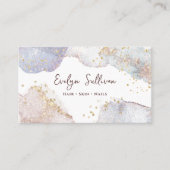 グリッターの水色形状名刺 名刺 (正面)