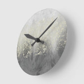 グリッターの渦巻 ラウンド壁時計 (傾斜)