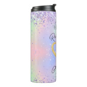 グリッターの熱カスタム体用の退職ギフト タンブラー (回転左)