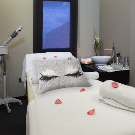 グリッターの目メイクメイクレイズシルバーハローゴージャス ランバークッション