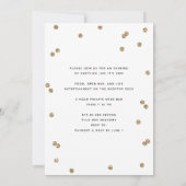 グリッターの紙吹雪| 20年の懇親会のパーティー 招待状 (裏面)