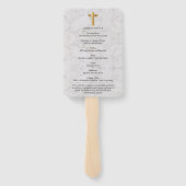 グリッターの緑の葬儀お祝いの生活 ハンドファン (裏面)