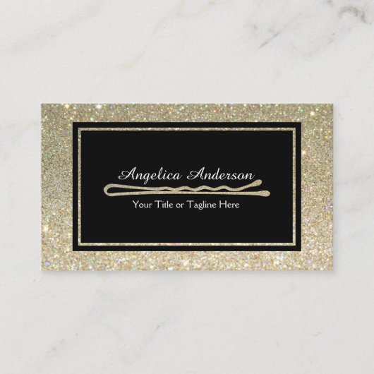 グリッターの美容師のボビーPinの名刺 名刺 (正面)