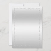 グリッターの花、ダイヤモンド枠のクリスマスパーティー 招待状 (裏面)