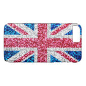 グリッターの英国国旗のイギリスのイギリスの旗 Case-Mate iPhoneケース (裏面(横))