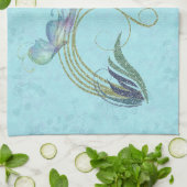 グリッターの蝶 キッチンタオル (折り畳み)