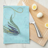 グリッターの蝶 キッチンタオル (四つ折り)