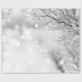 グリッターの装飾的なクリスマスの雪 ラッピングペーパー (フラット)