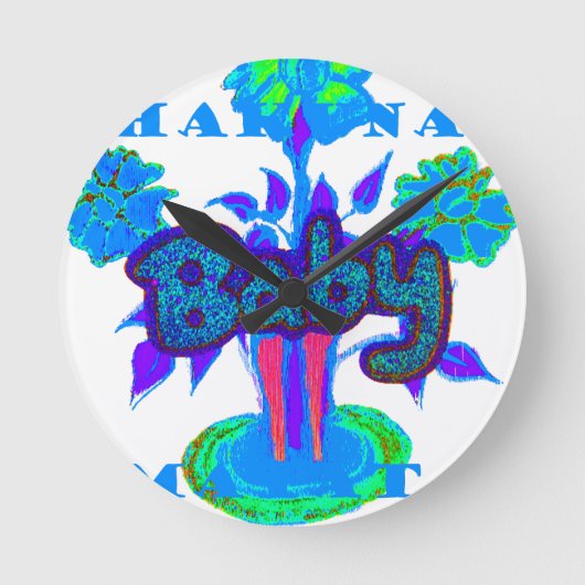 グリッターの赤ん坊Hakuna Matata gifts.png ラウンド壁時計 (正面)