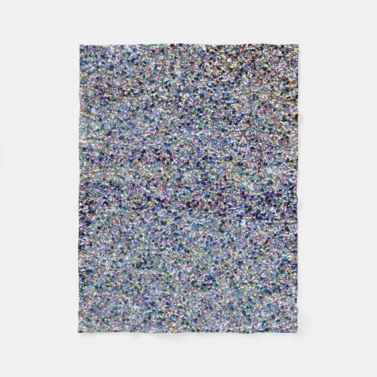 グリッターの輝きの光沢があるきらめくのグリッター フリースブランケット (正面)