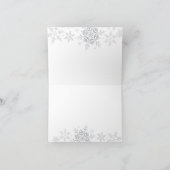 グリッターの雪片第1誕生日サンキューカード サンキューカード (内部)