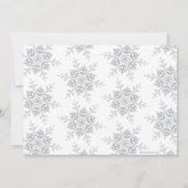 グリッターの雪片1番目の誕生日サンキューカード 招待状 (裏面)