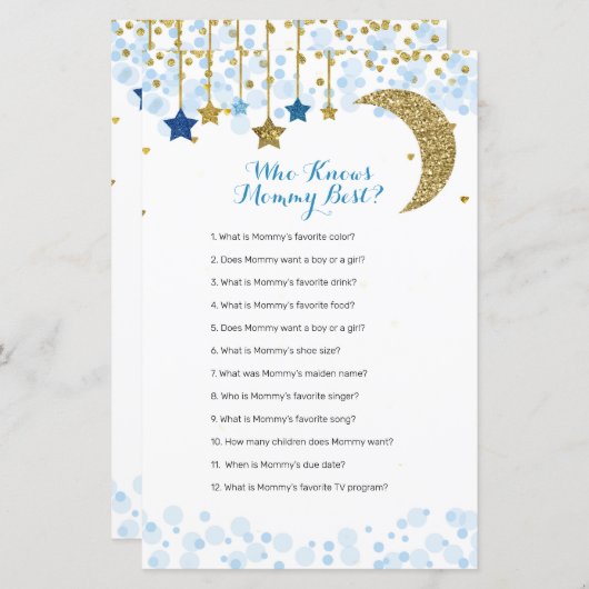 グリッターの青い月の水の色がママを知っ最高のている (正面/裏面)