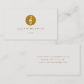 グリッターの音符のロゴの名刺 名刺 (正面/裏面)