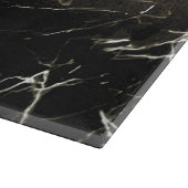 グリッターの黒い大理石は上がりました カッティングボード (角)