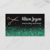 グリッターはさみ美容師 名刺 (正面)