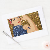 グリッターはリベッターを愛する 長方形シール (封筒)