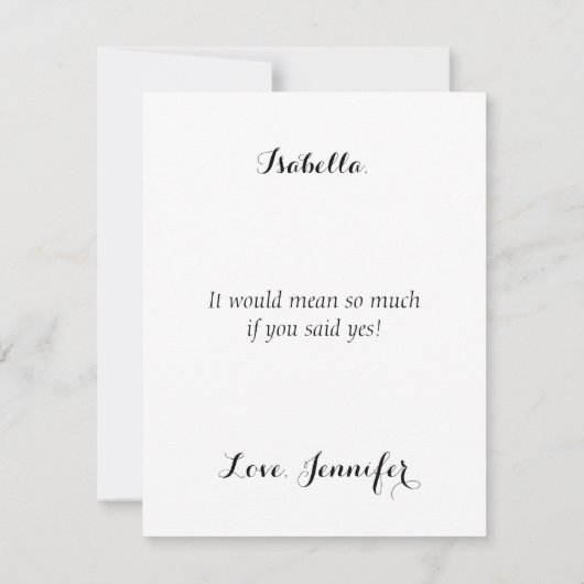 グリッターは私のドレスを持って私は見ている |花嫁メイド 招待状 (裏面)