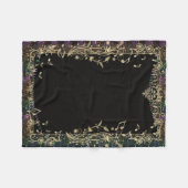 グリッターは金ゴールド音楽ノートのデザイン毛布を整えました フリースブランケット (正面(横))