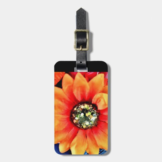 グリッターひまわり ラゲッジタグ (正面縦)