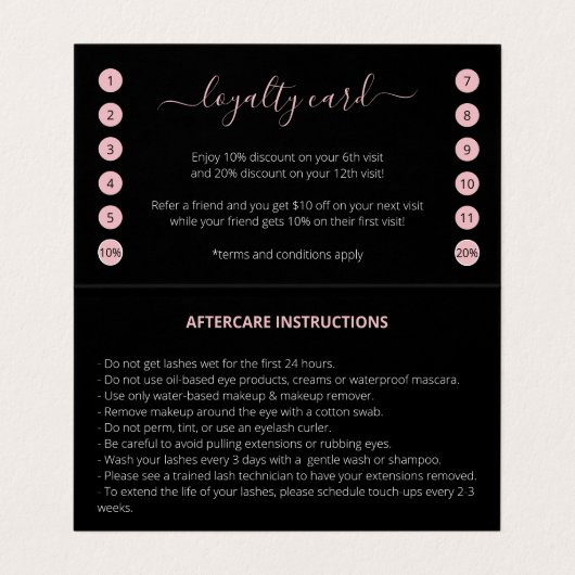 グリッターまつげアフターケアロイヤリティオールインワン 名刺 (内部フラット)