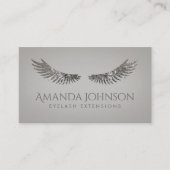 グリッターまつ毛エクステンションシルバーカード 名刺 (正面)